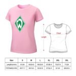 Werder Bremen Damen Kurzarm Rundhals T-Shirt Casual Sommer Tops