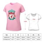 FC Liverpool Damen Kurzarm Rundhals T-Shirt Casual Sommer Tops