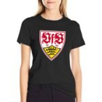 VfB Stuttgart Damen Kurzarm Rundhals T-Shirt Casual Sommer Tops