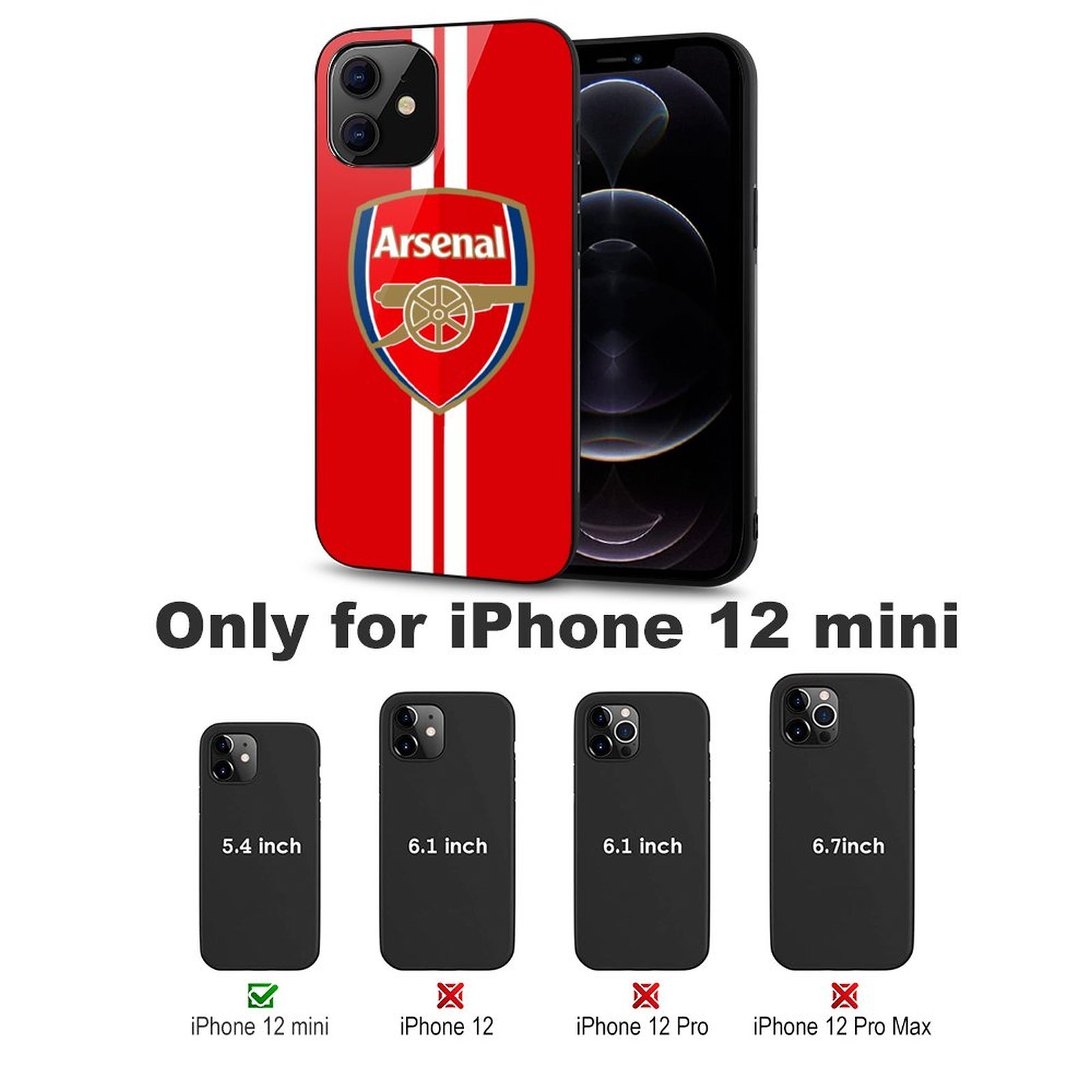 Arsenal Stoßfest Glaskasten Handyhüllen & Cover Für IPhone 12 Arsenal Stoßfest Glaskasten Handyhüllen & Cover Für IPhone 12