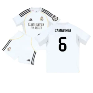 Real Madrid Eduardo Camavinga 6 Heimtrikot Kinder 2025-2026