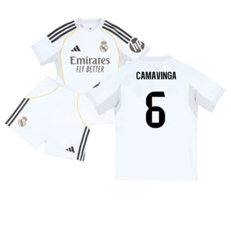 Real Madrid Eduardo Camavinga 6 Heimtrikot Kinder 2025-2026