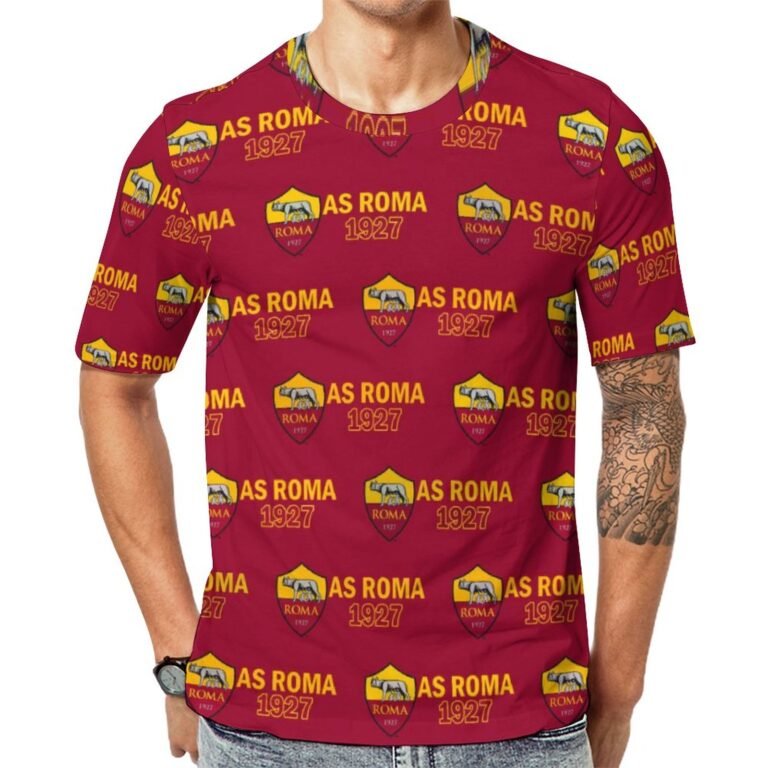 AS Rom Unisex 3D Vollständig Druck Kurzarm T-Shirts Beiläufige Tee Tops
