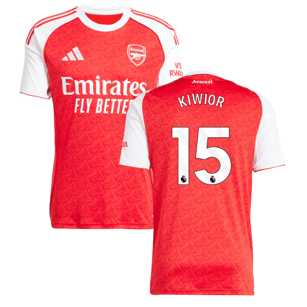 Arsenal Jakub Kiwior 15 Home Trikot 2025-2026 Arsenal Jakub Kiwior 15 Home Trikot 2025-2026