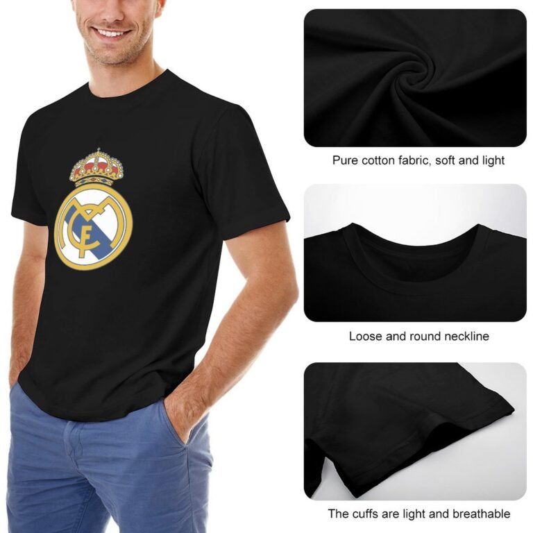 Real Madrid Core Stretch Slim Cneck Gildan Tee T-Shirt Herren