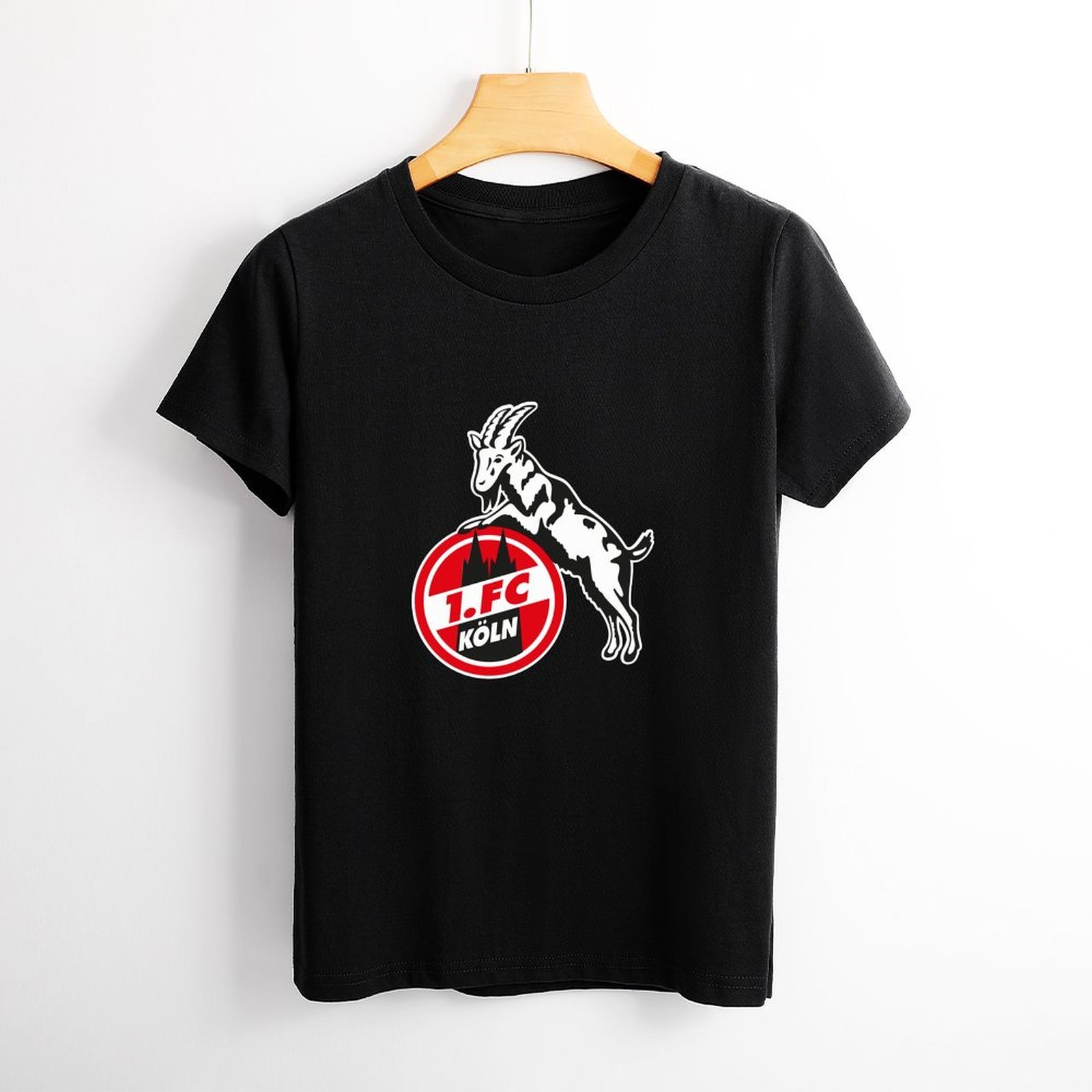 FC Köln Damen Kurzarm Rundhals T-Shirt Casual Sommer Tops FC Köln Damen Kurzarm Rundhals T-Shirt Casual Sommer Tops