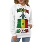 Senegal 2022 Gefütterte Plüsch Kapuzenpulli Dick Herren Hoodies Sweatshirt Langarm Warm