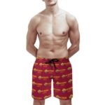 AS Rom Herren Badehose Schnelltrocknende Strandshorts Mit Tasche Kordelzug Shorts