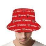 Arsenal Karomuster Sommer Sonnenhut Reversible Bucket Hat