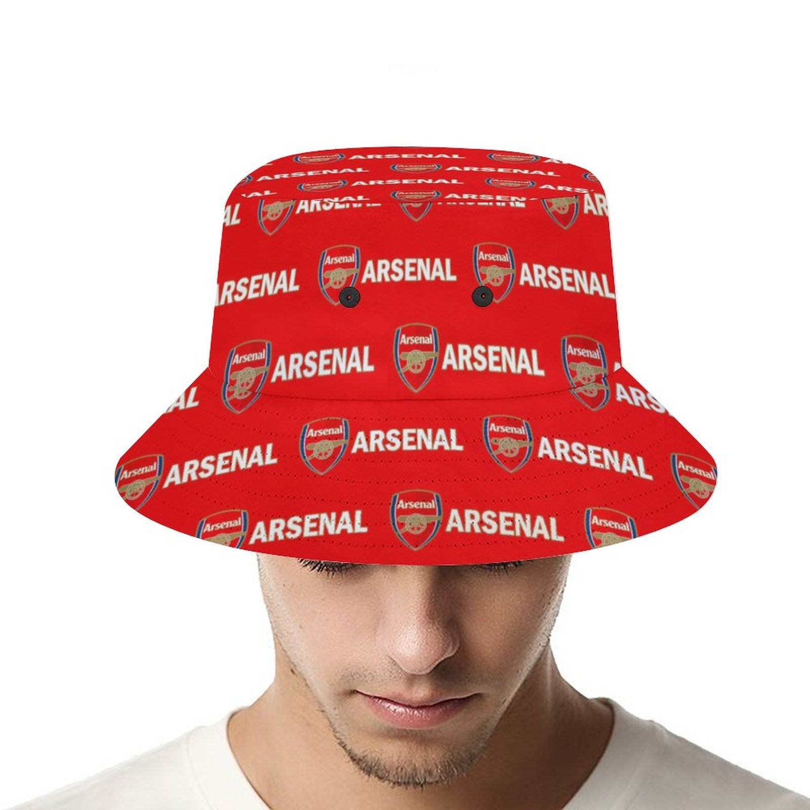 Arsenal Karomuster Sommer Sonnenhut Reversible Bucket Hat Arsenal Karomuster Sommer Sonnenhut Reversible Bucket Hat