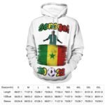 Senegal 2022 Gefütterte Plüsch Kapuzenpulli Dick Herren Hoodies Sweatshirt Langarm Warm
