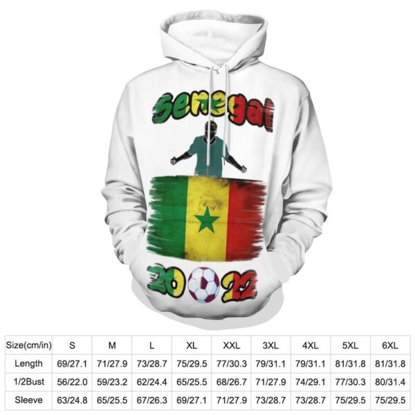Senegal 2022 Gefütterte Plüsch Kapuzenpulli Dick Herren Hoodies Sweatshirt Langarm Warm