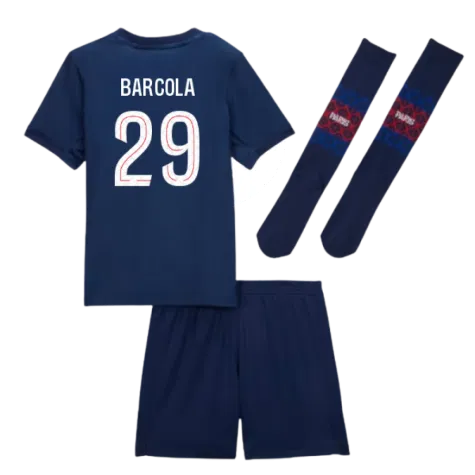 PSG Bradley Barcola 29 Heimtrikot Kinder 2025-2026 PSG Bradley Barcola 29 Heimtrikot Kinder 2025-2026
