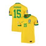 Brasilien Fabinho 15 Home Trikot 2020-2021