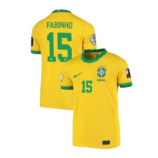 Brasilien Fabinho 15 Home Trikot 2020-2021