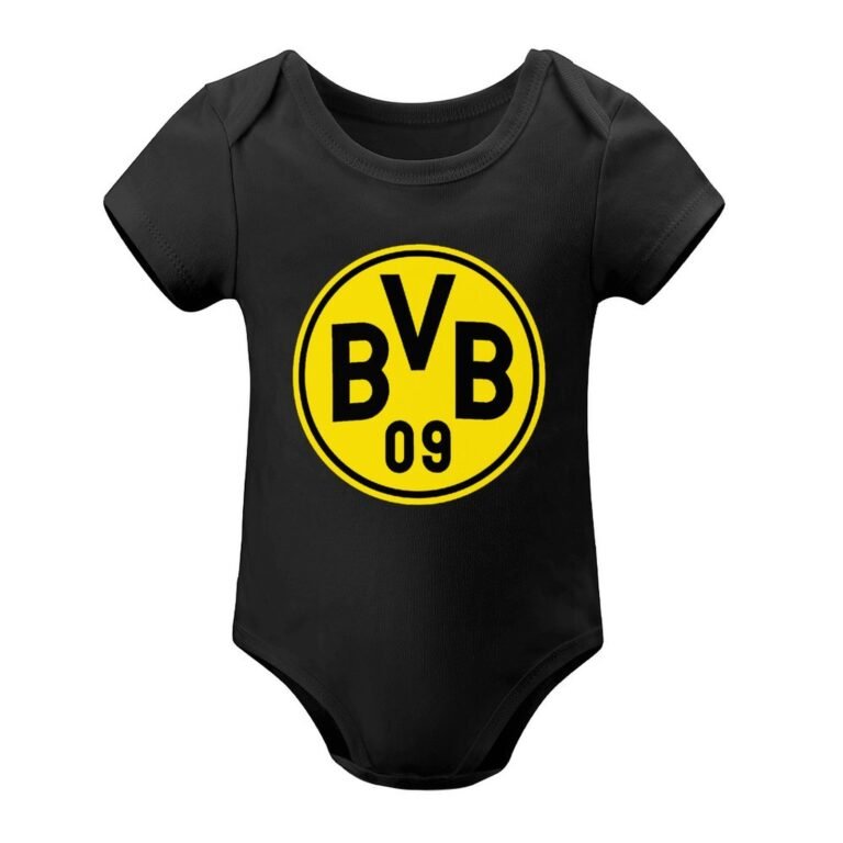 Borussia Dortmund Baby Bodysuit Strampler Schlafanzug Mit Kurzen Ärmeln