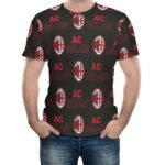 AC Mailand Unisex 3D Vollständig Druck Kurzarm T-Shirts Beiläufige Tee Tops