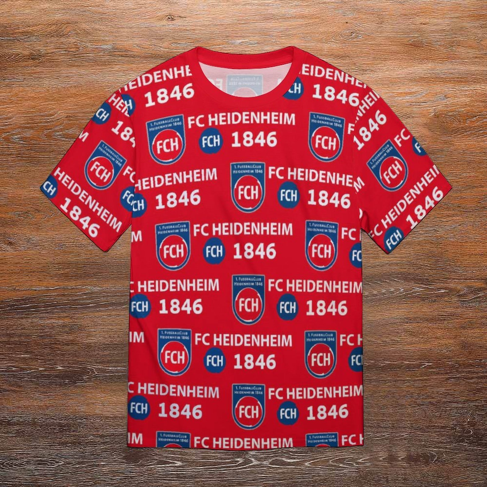 FC Heidenheim 3D Vollständig Druck Kurzarm T-Shirts Beiläufige Tee Tops FC Heidenheim 3D Vollständig Druck Kurzarm T-Shirts Beiläufige Tee Tops