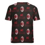 AC Mailand Unisex 3D Vollständig Druck Kurzarm T-Shirts Beiläufige Tee Tops