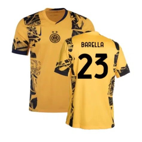 Inter Mailand Nicolo Barella 23 Third Trikot 2024-2025