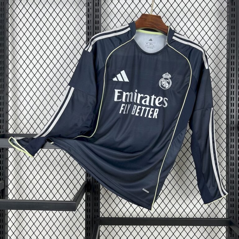 Real Madrid Langarm Away Trikot 2025-2026 - Schwarz