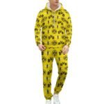 Borussia Dortmund Lässiges Sweatshirt-Set 2 Sätze Kapuzen-Sweatpants