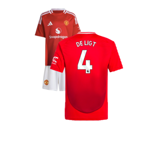 Manchester United Matthijs de Ligt 4 Heimtrikot Kinder Mini Kit 2024-2025