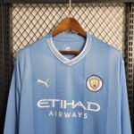 Man City Erling Haaland 9 Langarm Home Trikot 2023-2024