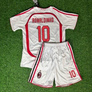 AC Mailand Ronaldinho 10 Retro Auswärtstrikot Kinder 2006-2007