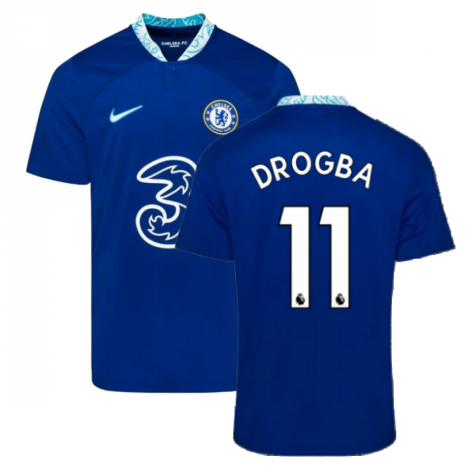 Chelsea FC Didier Drogba 11 Heimtrikot Kinder 2022-2023 Mit Shorts