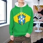 Brasilien Kapuzenpulli Mit Fleece Für Männer Und Frauen