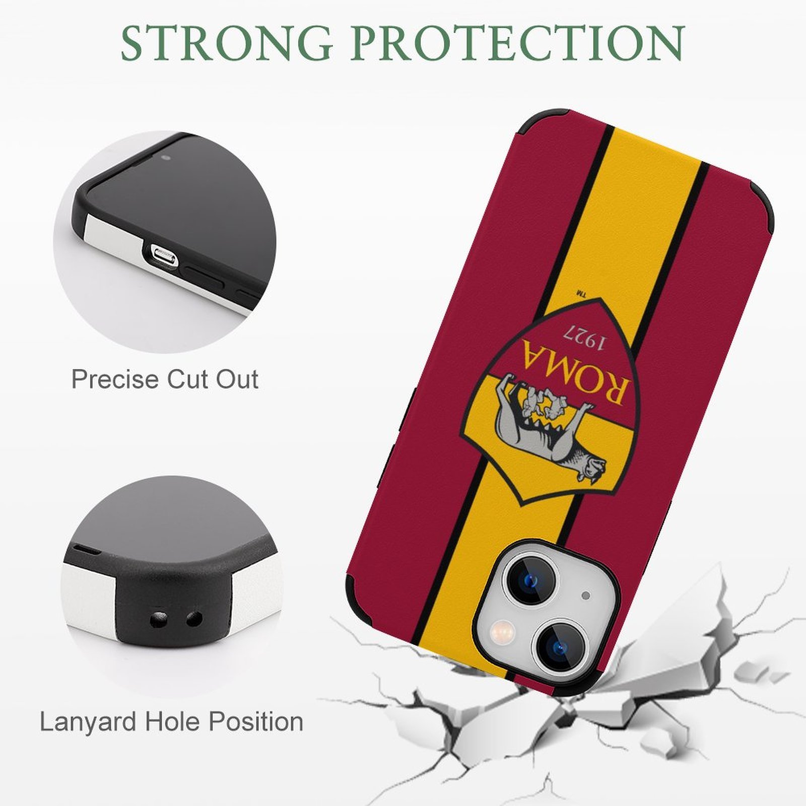 AS Rom Stoßfest Und Schützend Handyhüllen & Cover Für IPhone 13 AS Rom Stoßfest Und Schützend Handyhüllen & Cover Für IPhone 13