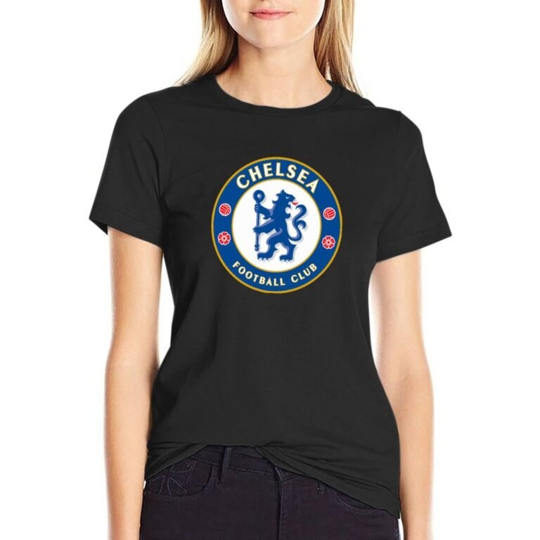 Chelsea FC Damen Kurzarm Rundhals T-Shirt Casual Sommer Tops