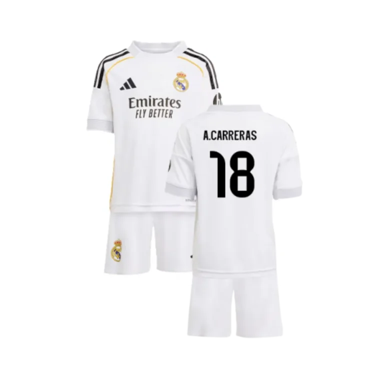 Real Madrid Álvaro Carreras 18 Heimtrikot Kinder 2025-2026