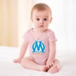 Olympique De Marseille Baby Bodysuit Strampler Schlafanzug Mit Kurzen Ärmeln