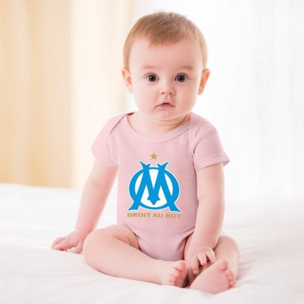 Olympique De Marseille Baby Bodysuit Strampler Schlafanzug Mit Kurzen Ärmeln