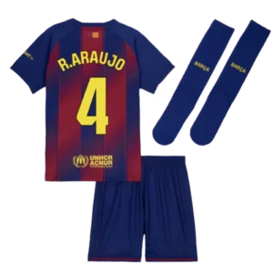 FC Barcelona Ronald Araújo 4 Heimtrikot Kinder 2025-2026