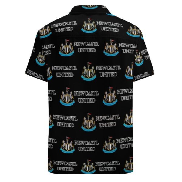 Newcastle United Kurzärmelige Herrenhemden, Passform Sommer Kurzarm Casual Button-Down Hemden