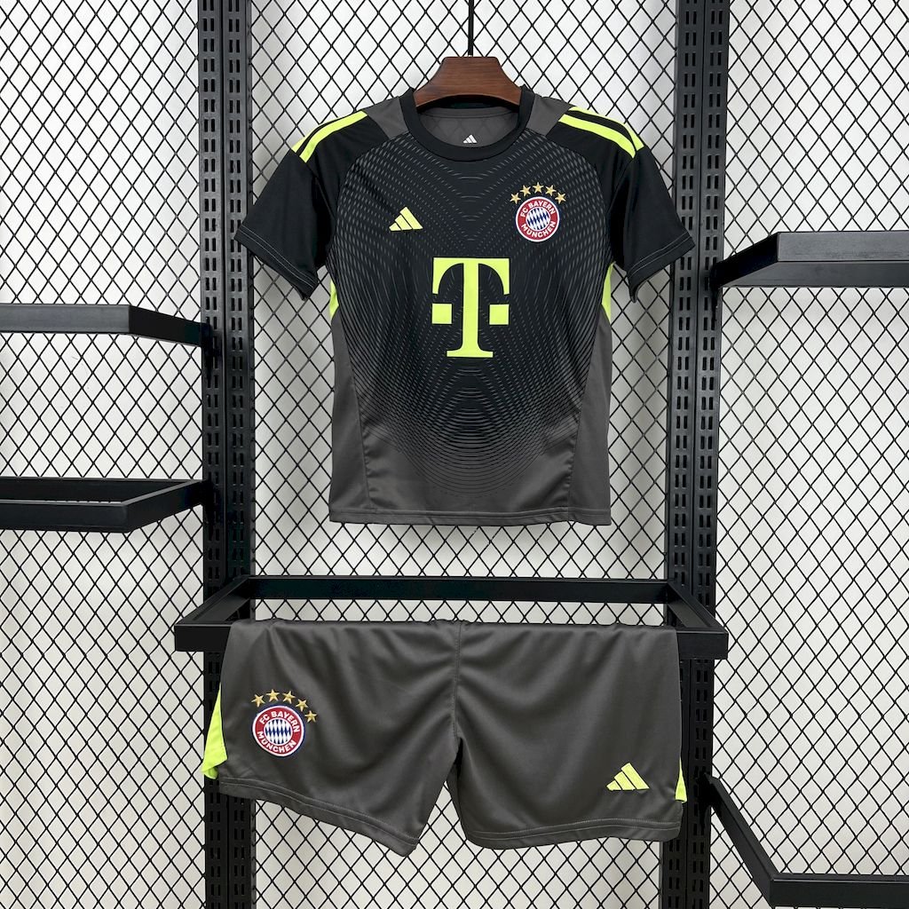 Bayern München Torwart Trikot Kinder 2025-2026 - Schwarz Bayern München Torwart Trikot Kinder 2025-2026 - Schwarz