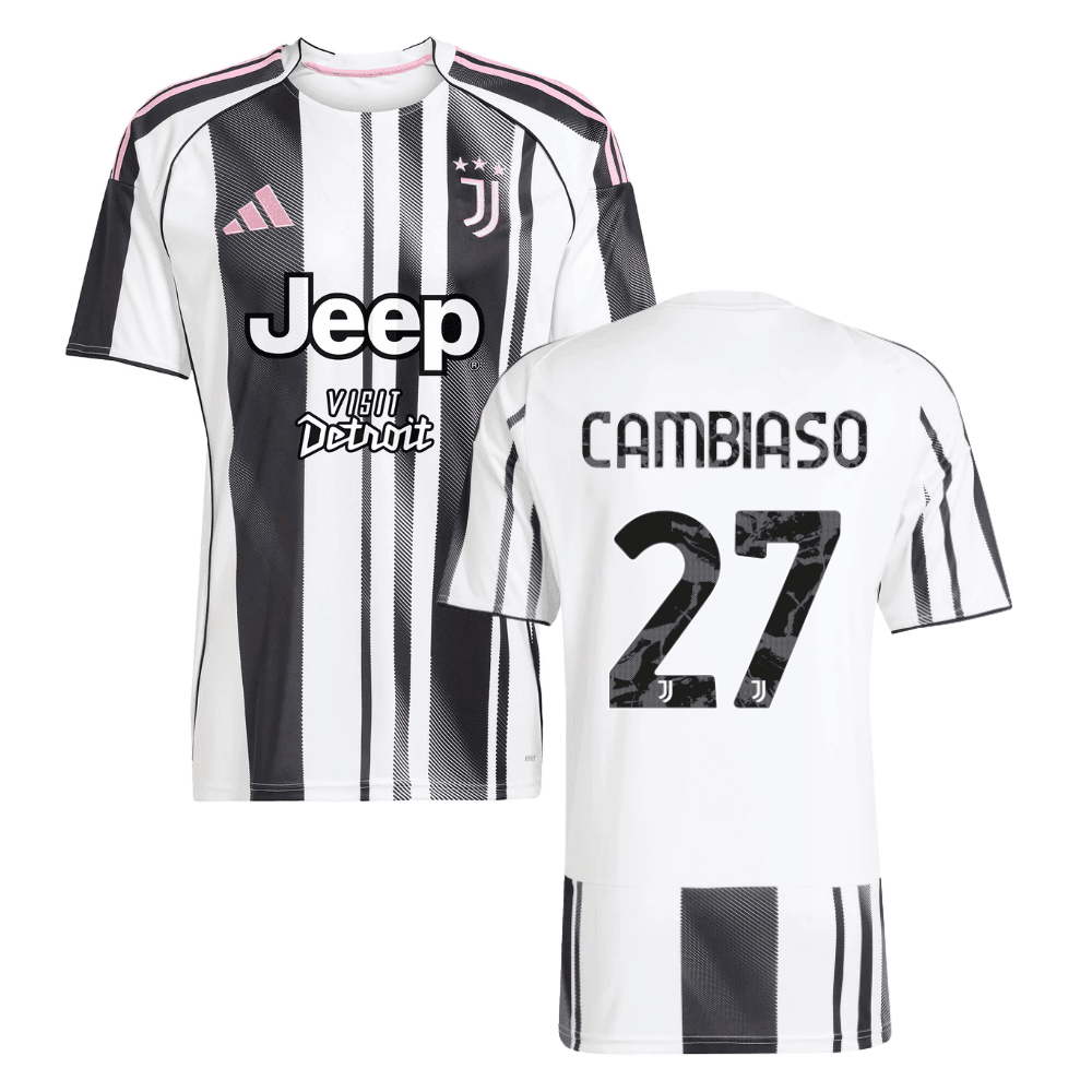Juventus Andrea Cambiaso 27 Home Trikot 2025-2026 Juventus Andrea Cambiaso 27 Home Trikot 2025-2026