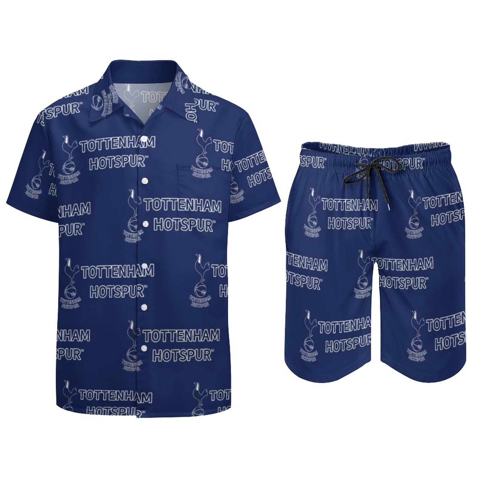 Tottenham Hotspur Lässiges Strandbekleidungsset Kurzärmeliges Hemd Plus Strandhose Tottenham Hotspur Lässiges Strandbekleidungsset Kurzärmeliges Hemd Plus Strandhose