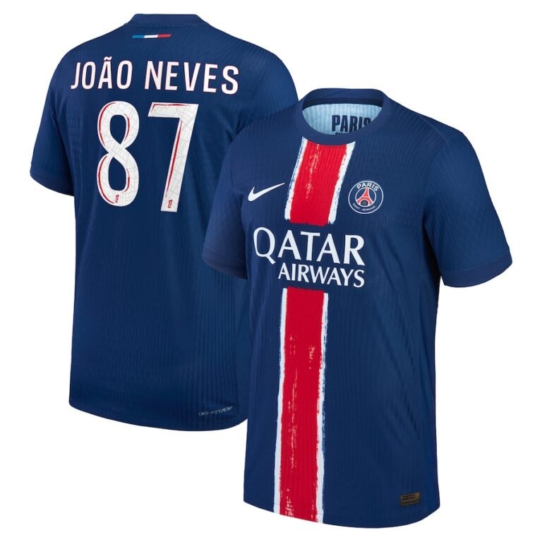 Paris Saint-Germain João Neves 87 Home Trikot 2024-2025