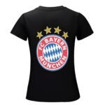 Bayern München Damen Kurzarm Rundhals T-Shirt Casual Sommer Tops