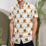 Fc Barcelona Kurzärmelige Herrenhemden, Passform Sommer Kurzarm Casual Button-Down Hemden