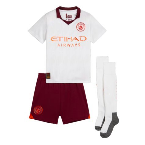 Man City Auswärtstrikot Kinder Mini Kit 2023-2024 ( Aufdruck Dein Name )
