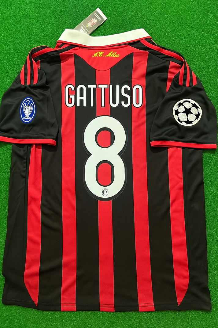 AC Mailand Gennaro Gattuso 8 Home Retro Trikot 2009-2010