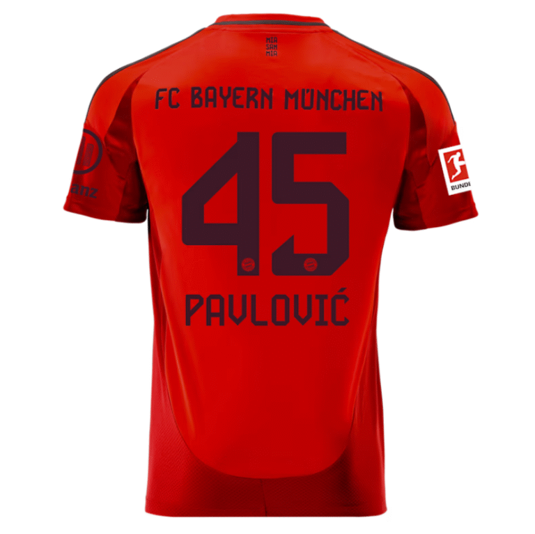 FC Bayern München Aleksandar Pavlović 45 Home Trikot 2024-2025