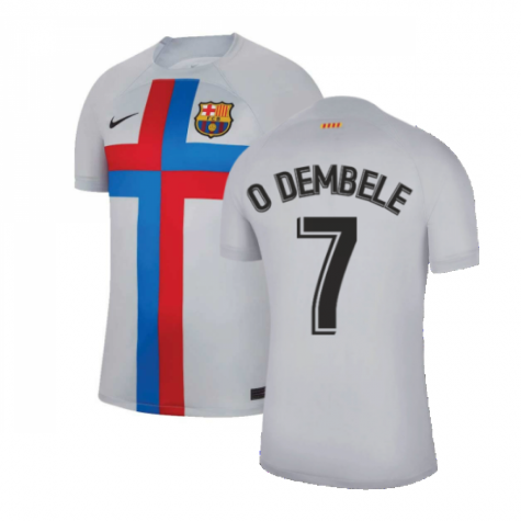 FC Barcelona Ousmane Dembele 7 UCL Third Trikot 2022-2023