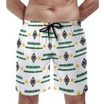Borussia Mönchengladbach Herren Badehose Schnelltrocknende Strandshorts Mit Tasche Kordelzug Shorts
