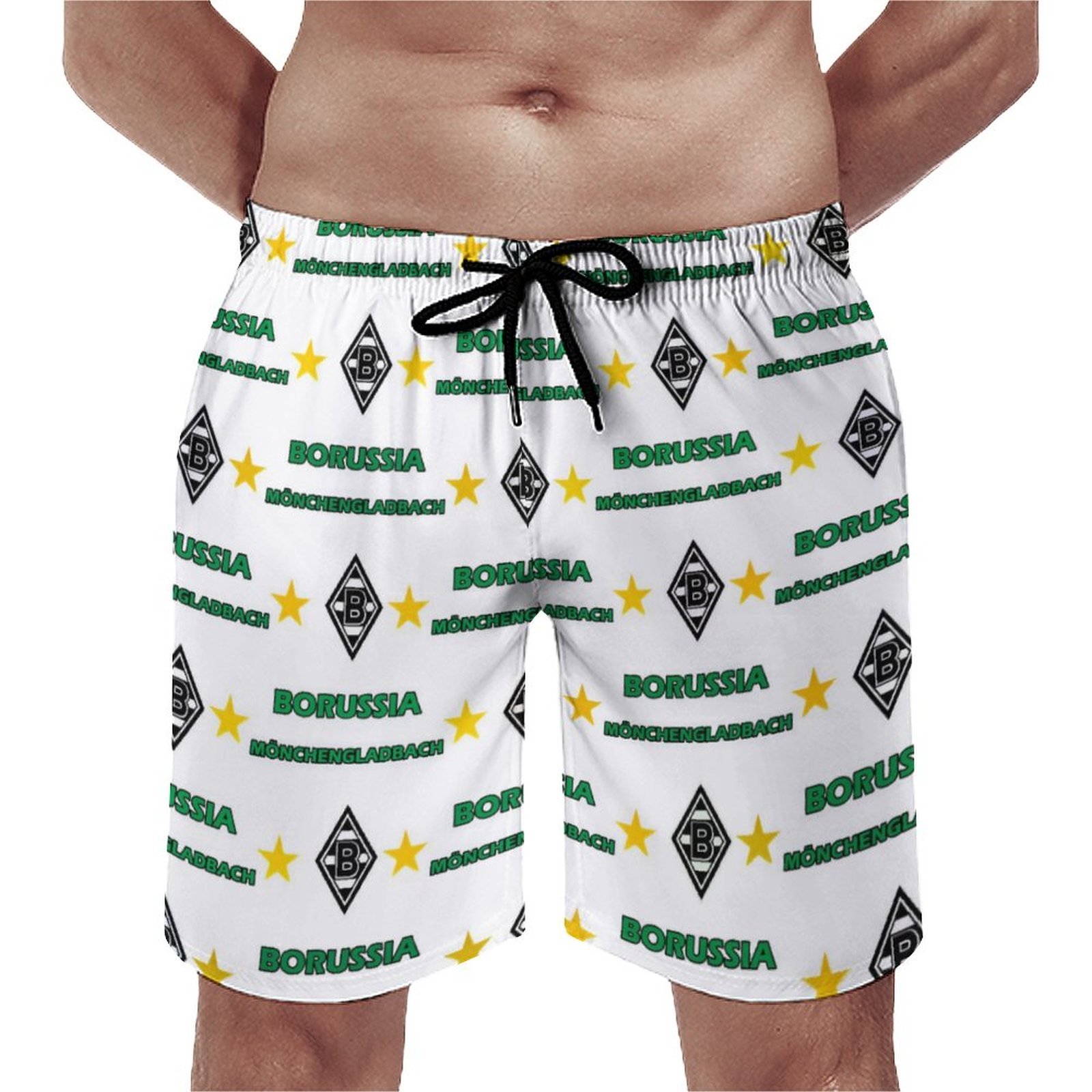 Borussia Mönchengladbach Herren Badehose Schnelltrocknende Strandshorts Mit Tasche Kordelzug Shorts Borussia Mönchengladbach Herren Badehose Schnelltrocknende Strandshorts Mit Tasche Kordelzug Shorts